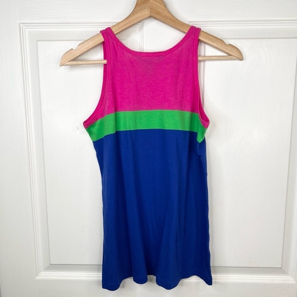 Polo Ralph Lauren Colorblock Tank Top Multicolor Casual Pink Blue Girls Size XL - Picture 2 of 8